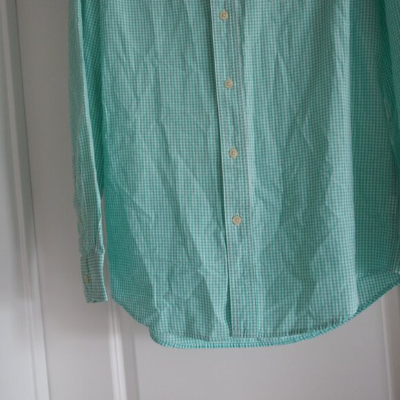 Chaps Mint Green Casual Button Down Long Sleeve Shirt Size Small w/front pocket - Picture 5 of 7